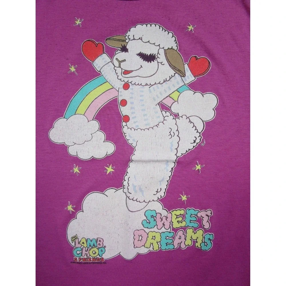 Vintage 90s Lamb Chop & Friends Youth Size (6) PBS Kids Television Show Cartoon